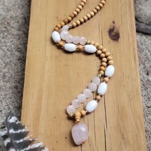 Rose Quartz Sandalwood Mala